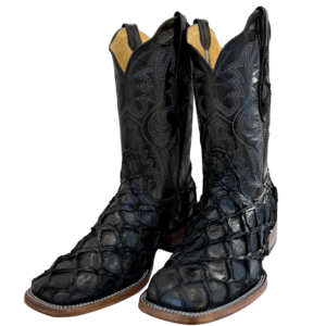Bota de pirarucú negro — Horma Rodeo