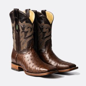 Bota de avestruz café — Horma Rodeo